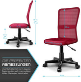 Ergonomische Bureaustoel - Verstelbaar - Rood - TRESKO